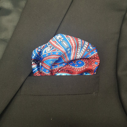 Crimson Paisley Pocket Square
