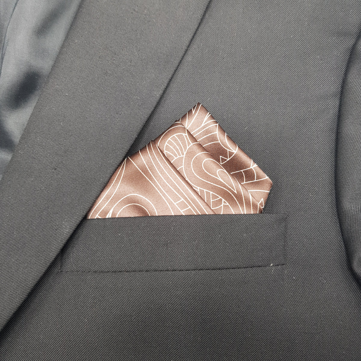 Brown Paisley Pocket Square