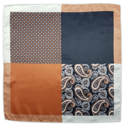 Autumn Paisley Pocket Square