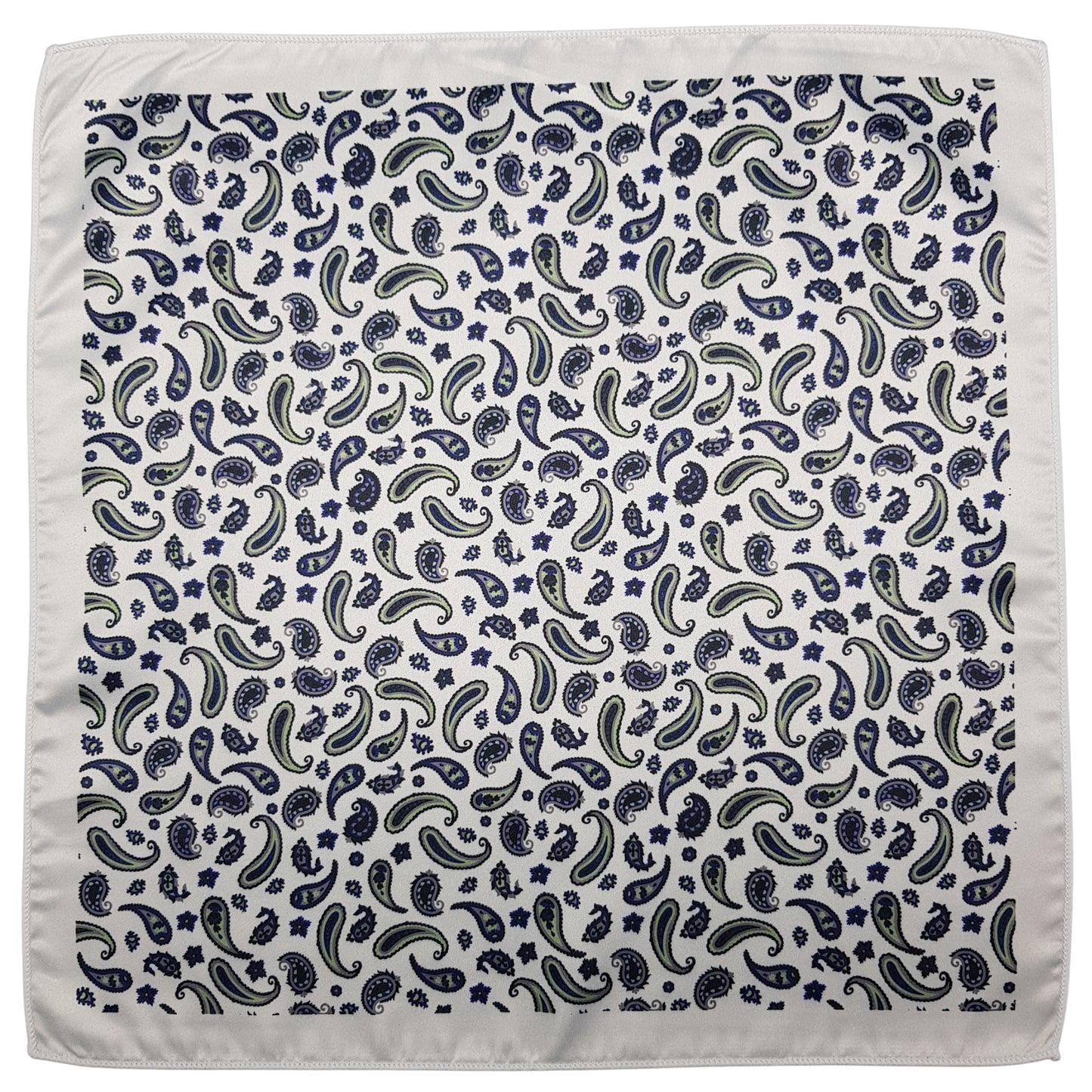 Beige Paisley Print Silk Pocket Squares