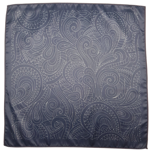 Blue Paisley Pocket Square