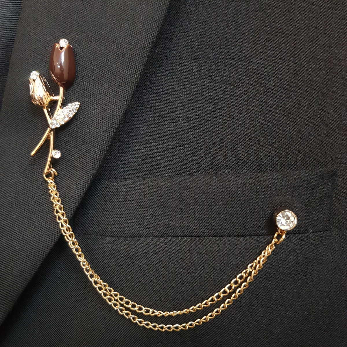 Golden Rose Brooch