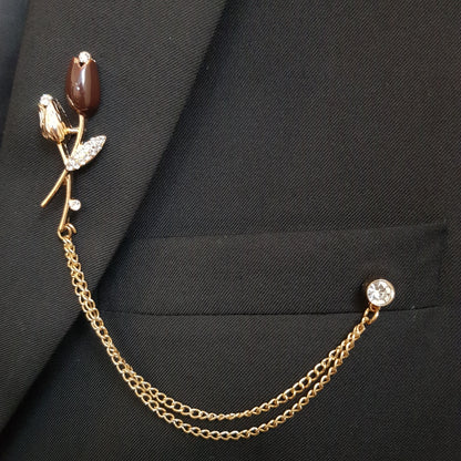 Golden Rose Brooch