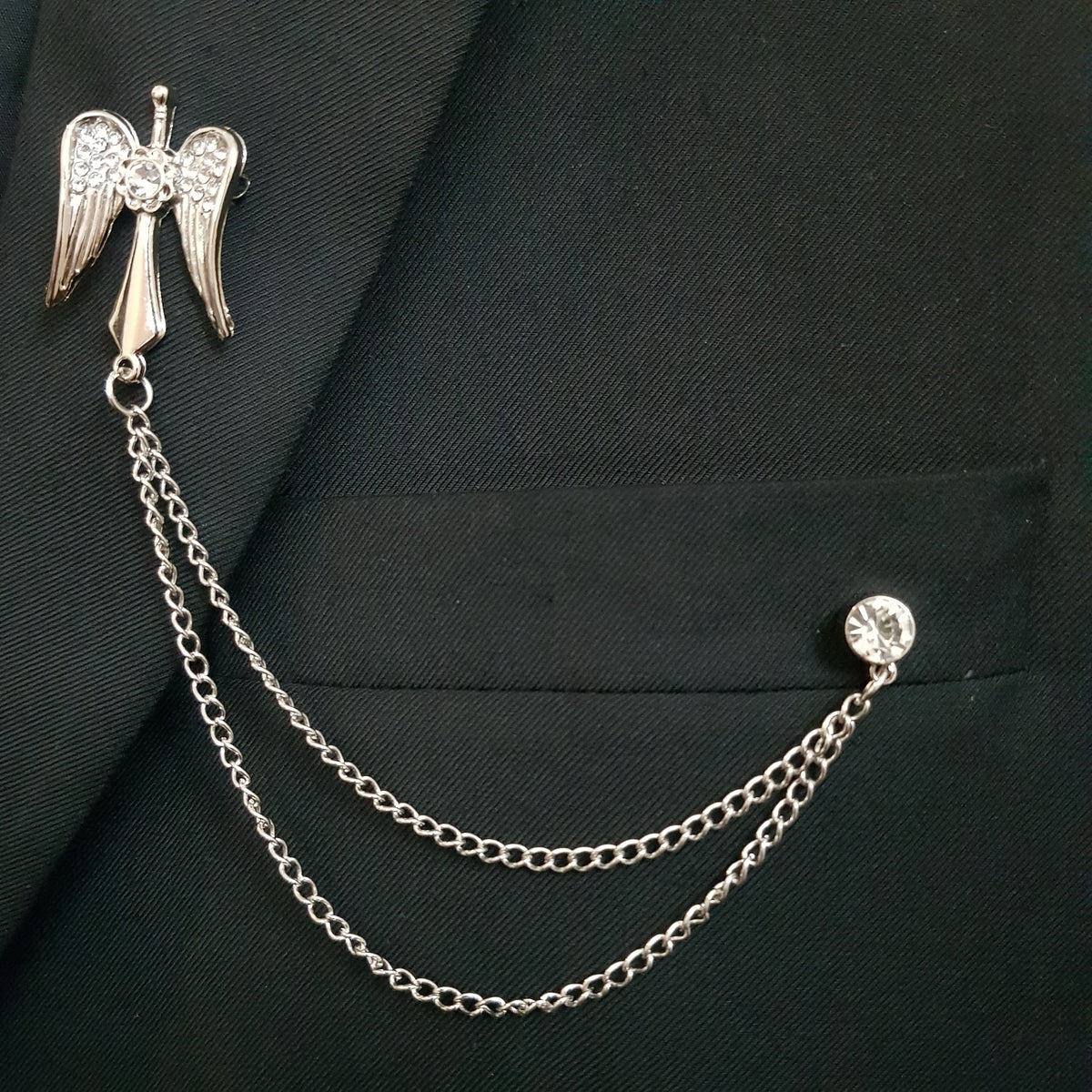 Angel Wing Chain Brooch