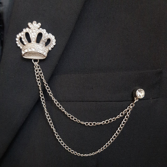 Crown Chain Brooch