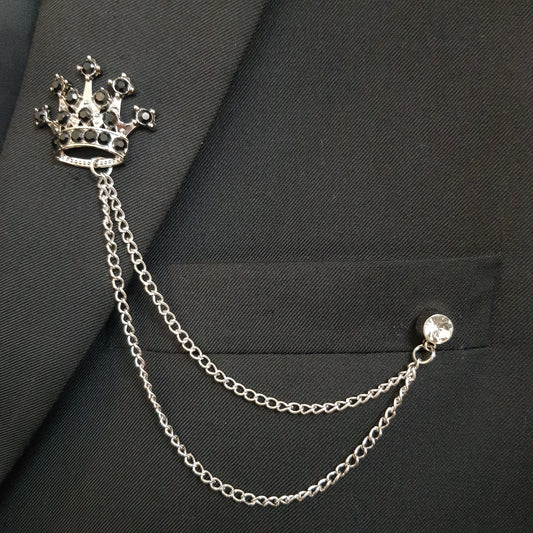 Crown Chain Brooch