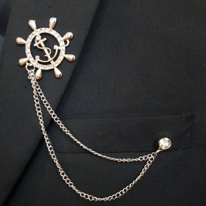 Ship Wheel Brooch