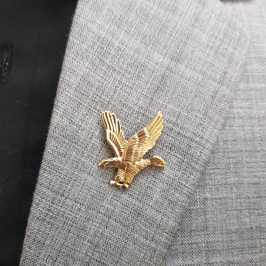 Golden Soaring Eagle Lapel Pin