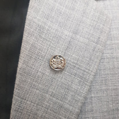 Silver Noble Crest Lapel Pin