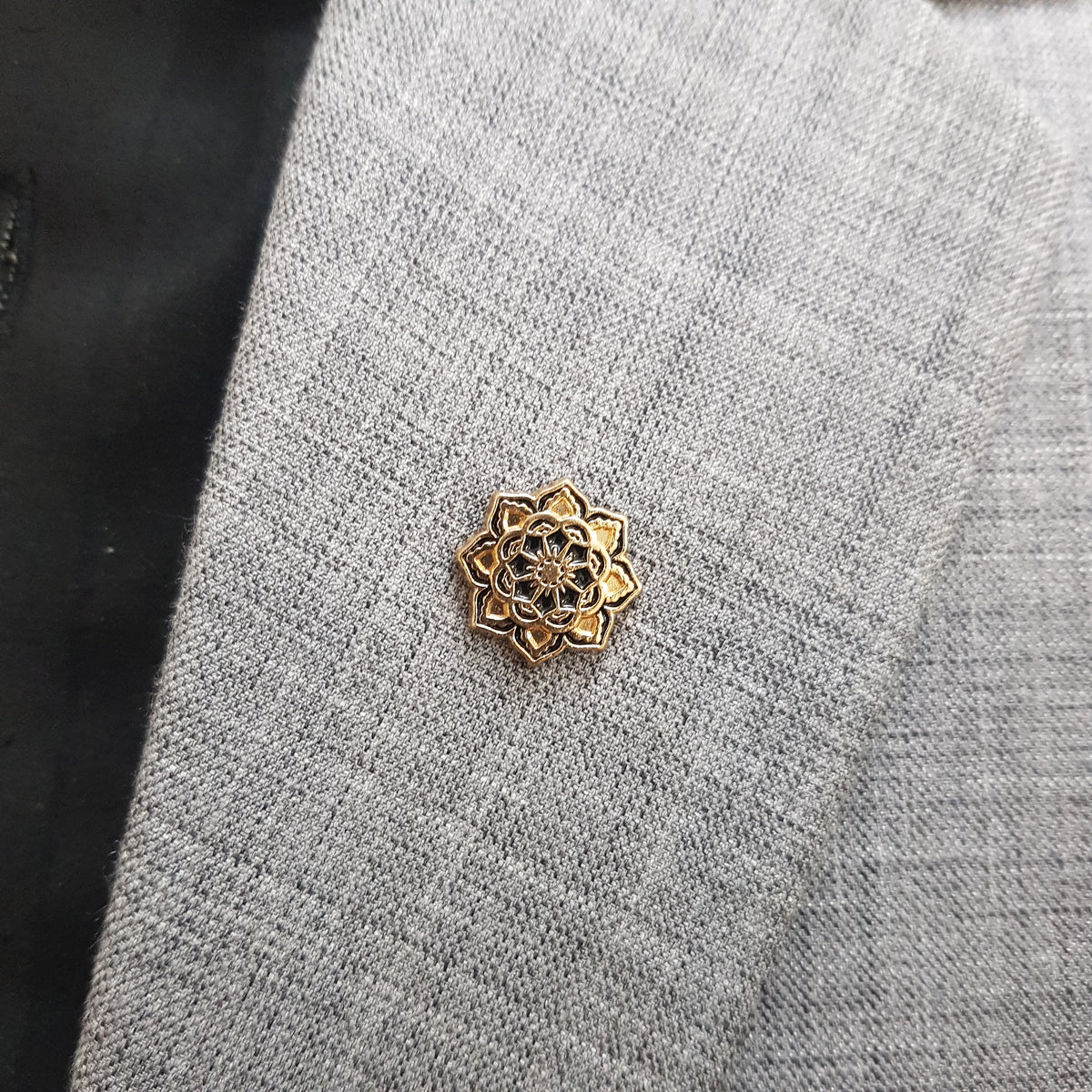 Golden Flower Lapel Pin