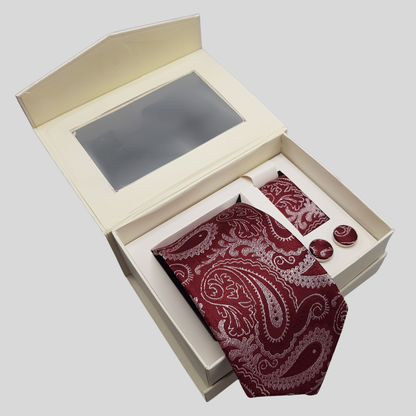 Red Regal Tie Set
