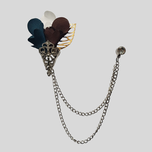 Silver Floral Elegance Brooch