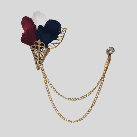 Golden Floral Elegance Brooch