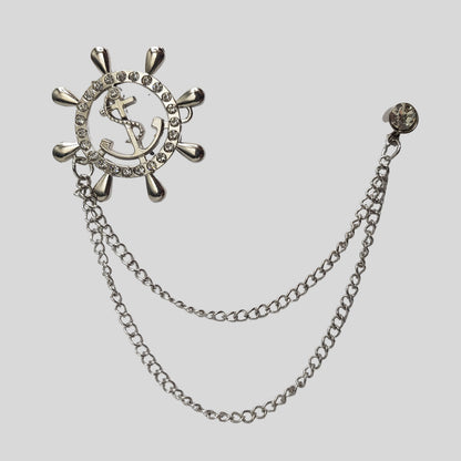 Ship Wheel Brooch