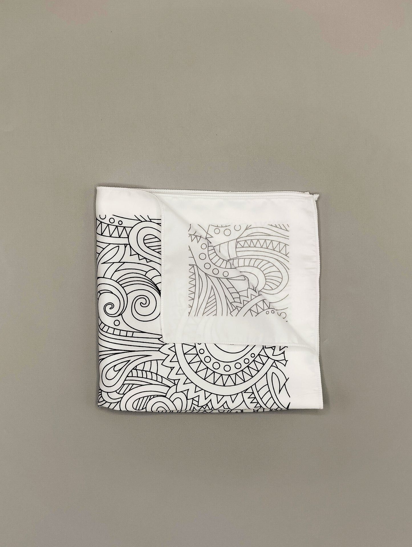 Black and White Paisley Pocket Square