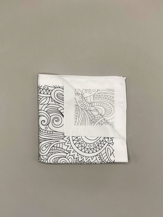 Black and White Paisley Pocket Square