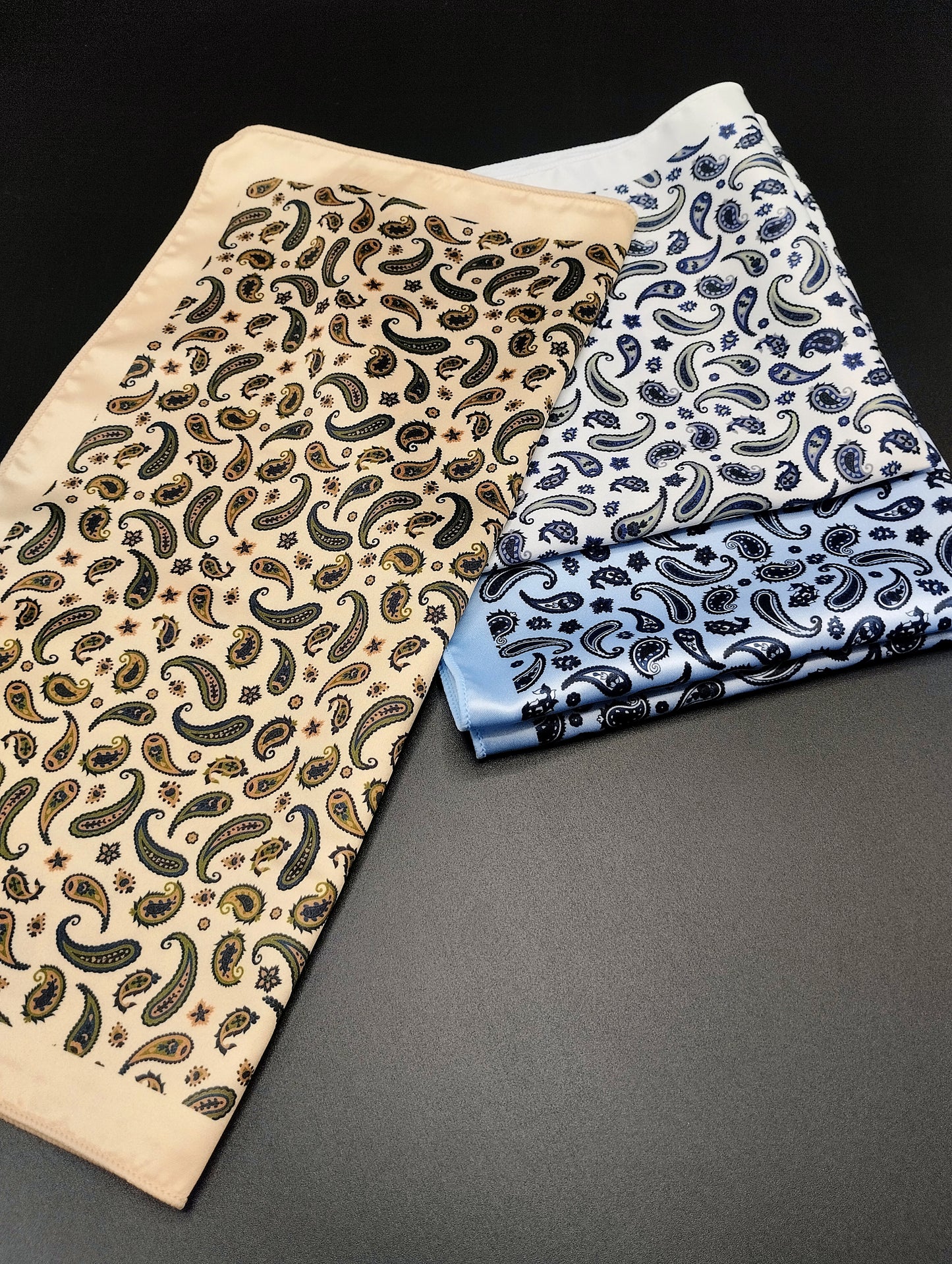 Paisley Print Silk Pocket Squares