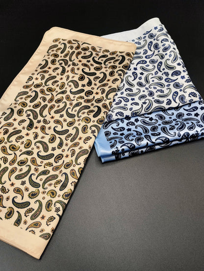 Paisley Print Silk Pocket Squares