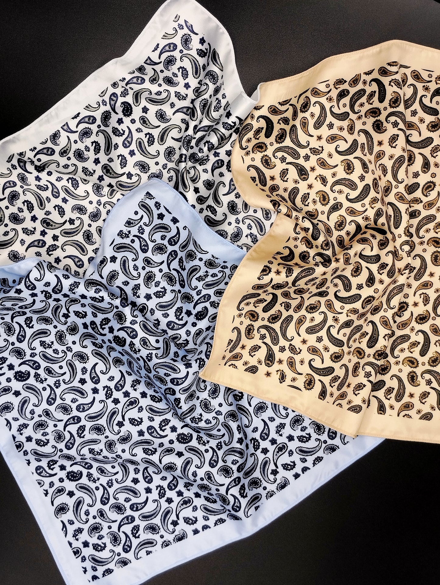 Paisley Print Silk Pocket Squares