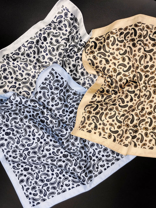 Paisley Print Silk Pocket Squares