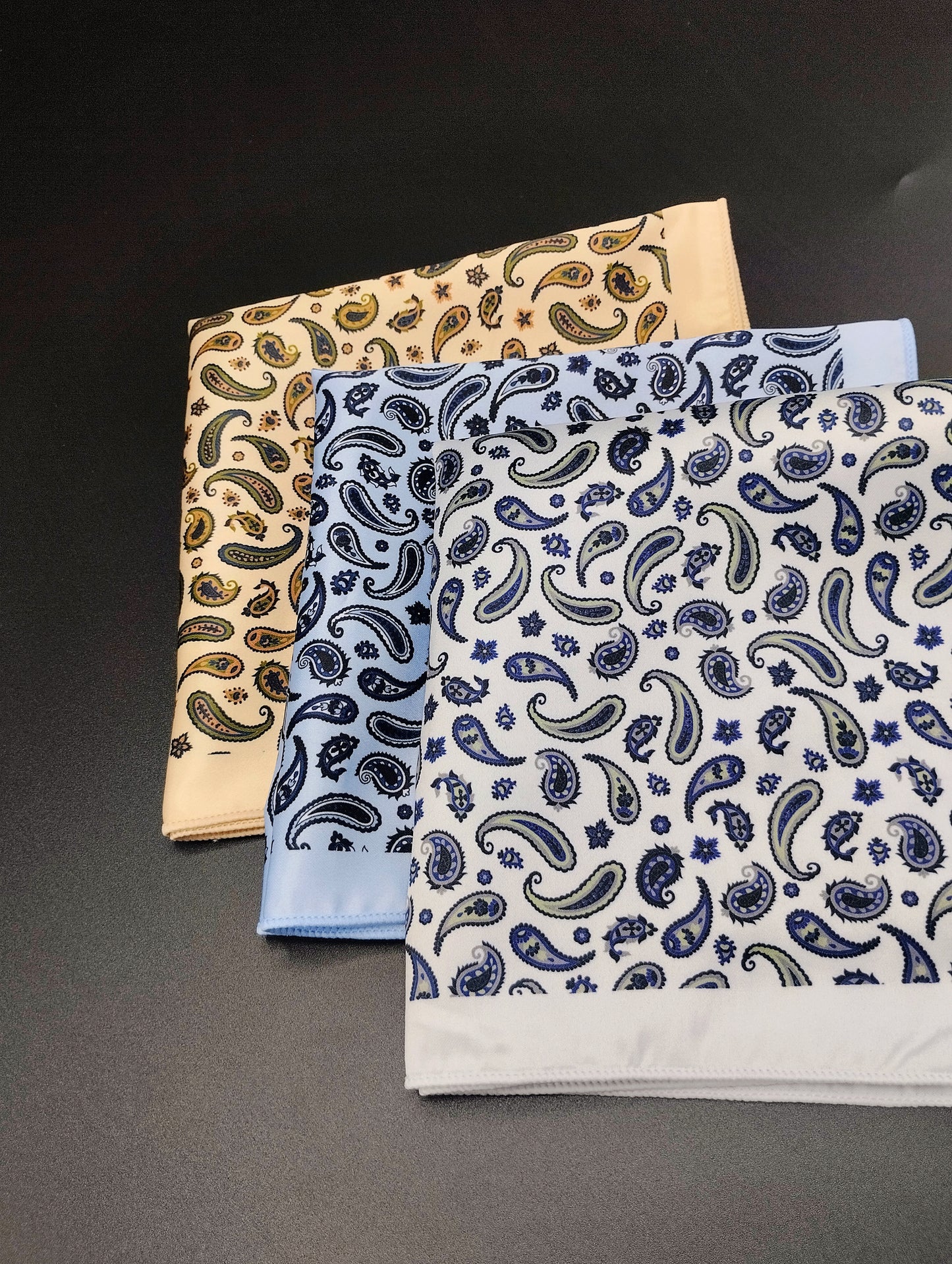 Paisley Print Silk Pocket Squares