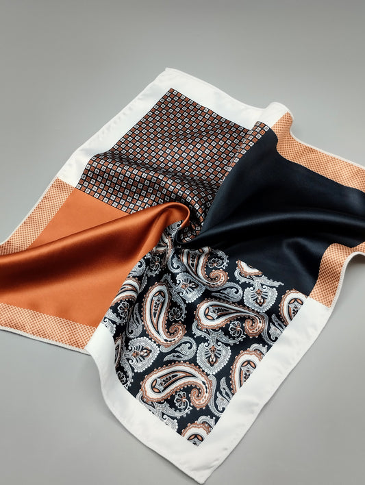 Autumn Paisley Pocket Square