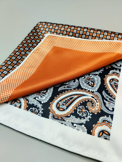 Autumn Paisley Pocket Square