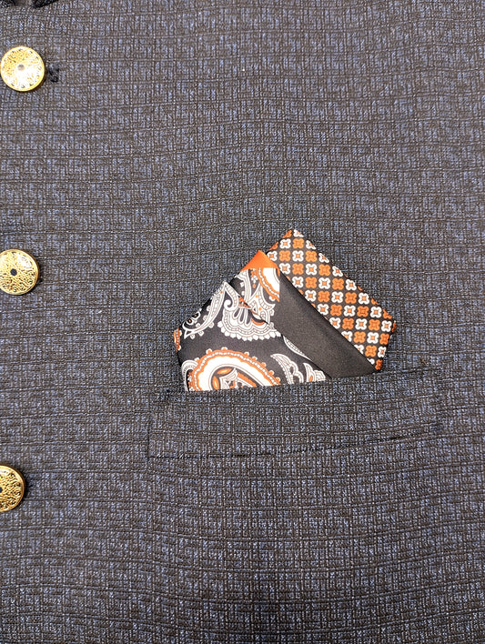 Autumn Paisley Pocket Square