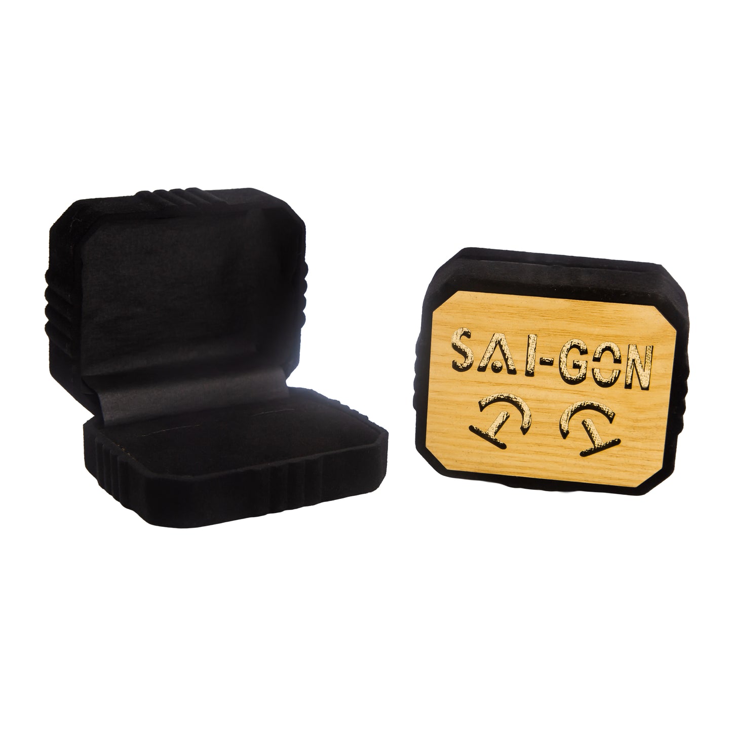 Oval Shape Double Tone Crystal Stones Cufflinks.