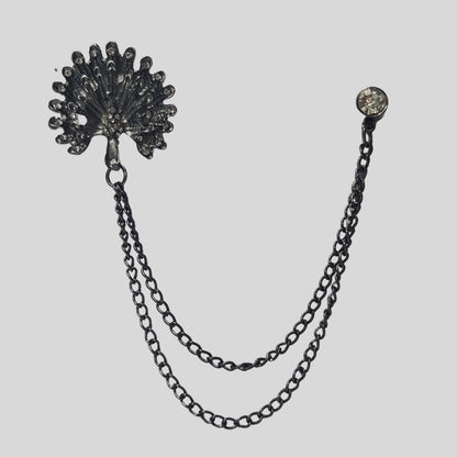 Peacock Chain Brooch
