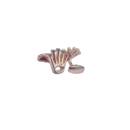 Rose Gold Crown Cufflinks