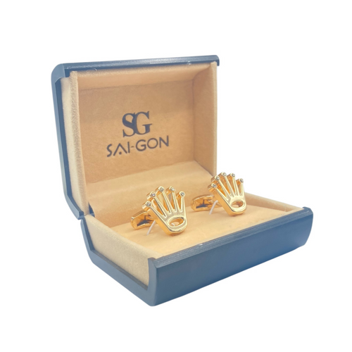 Gold Crown Cufflinks
