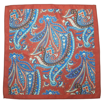 Crimson Paisley Pocket Square