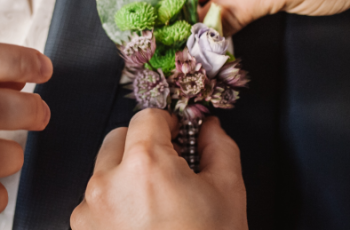 Groom lapel pin